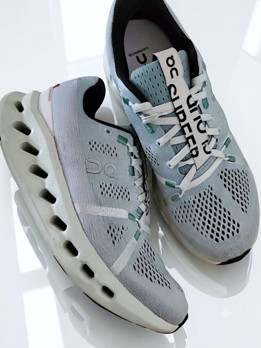 On Running Cloudsurfer in Mineral Aloe Color Women's Shoes Size 9